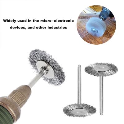 60Pcs Copper Stainless Steel Wire Brush Wheel Cup Brush Set with 3 Sizes Wire Drill Brush Deburring Tool for Removing Rust Paint