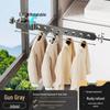 Invisible Balcony Folding Clothes Drying Rack - Anti-Theft, Outdoor & Window Guard Rail Drying Pole.