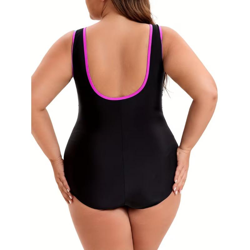 European and American Swimsuits Women's High-end Tight-fitting One-piece Swimsuits Bikini Plus-size Swimsuits