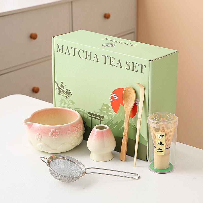 Matcha Bowl With Matcha Whisk Set Japanese Matcha Tea Set Matcha Making Kit Tranditional Song Dynasty Tea Ceremony Accessories