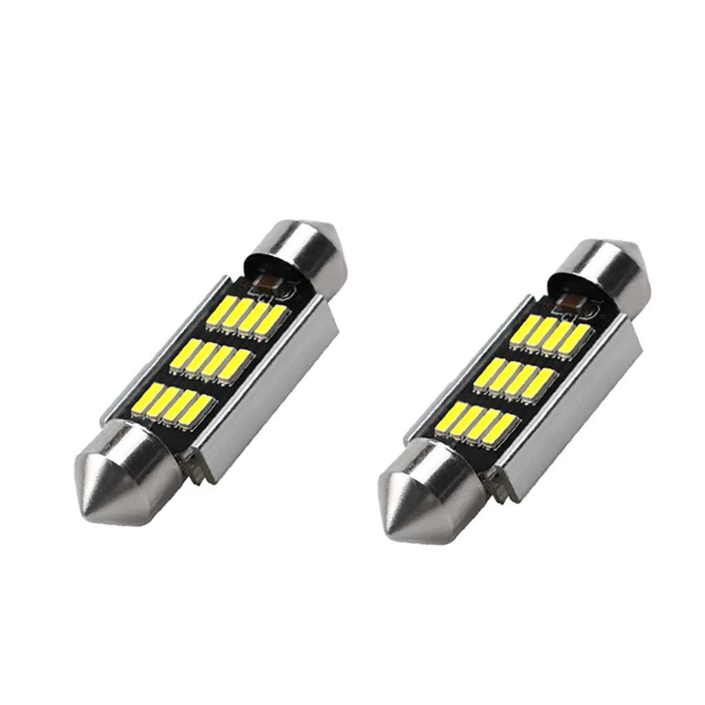 

2шт 39мм светодиодный светильник 6500K белый SMD автомобильный купольный двойной наконечник лампы для чтения на крыше