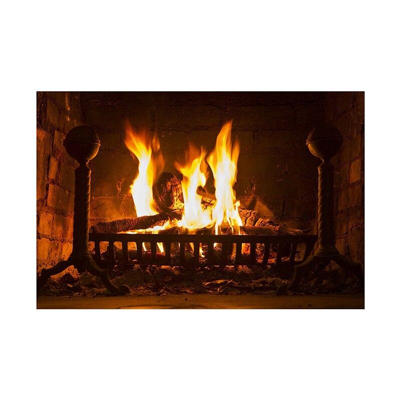 Christmas Fireplace Photography Backdrop Xmas Tree Stocking Photo Background Props for Holiday Family Portrait Studio Shoot Video Party Decor