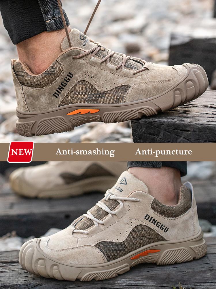 High-quality Safety Shoes Men Steel Toe Work Sneakers Indestructible Work Shoes Anti-smash Anti-puncture Safety Boots