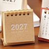 Double Coil Mini Calendar Standing Base Flip Calendar New 2027 Desk Calendar  Home Office