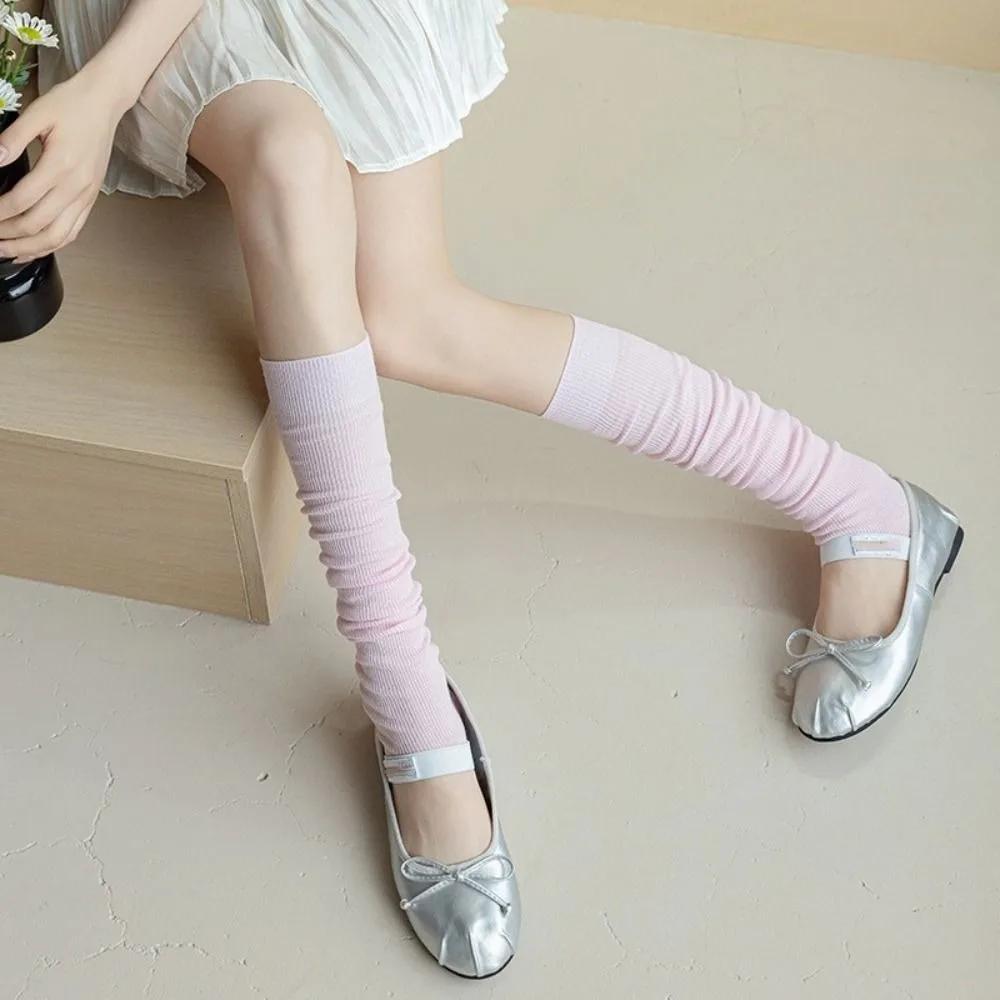 1 Pairs Woman Elegant Leg Warmer Trends Calf New Women Stockings Fashion Solid Color Thin Breathable Simple Long Knee High Socks