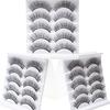 Yousheng 5 Pairs False Eyelashes All-match Natural Long 3D Mink Lashes Curling Fake Eye Lashes Makeup Tool for Party