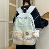 Großer Rucksack Damen 2025 Neu Hochwertig Mode Kontrastfarbe Mittelschüler Schultasche Studentin Reiserucksack
