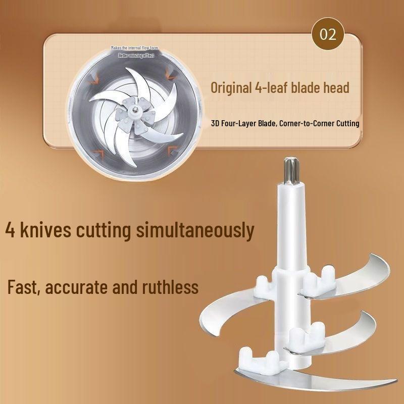 Picadora de Carne y Picadora de Verduras Eléctrica Alemana - Licuadora Multifuncional de Acero Inoxidable para Chile y Cocina