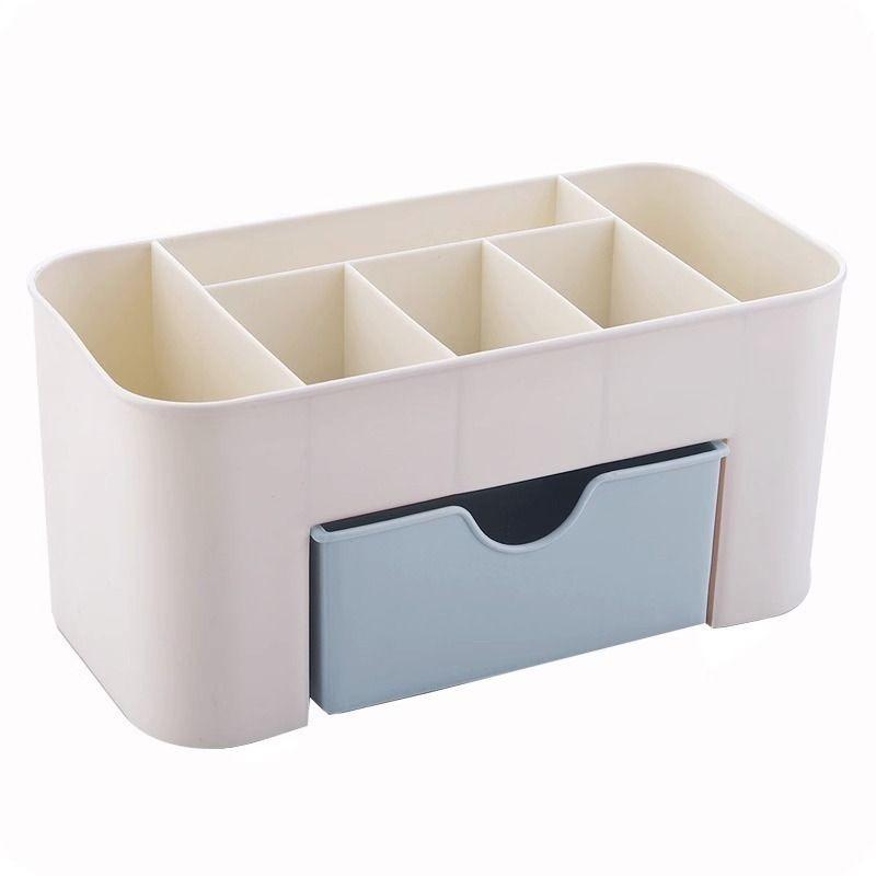 Drawer Cosmetics Storage Box Makeup Brush Finishing Box, Desktop Jewelry Skin Care Products Grid Dresser Text