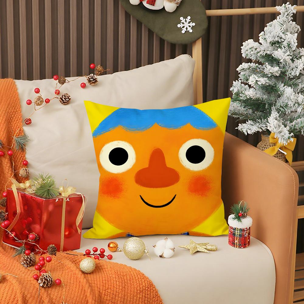 Federa per Cuscino Stampata Cartone Animato Carino N-Noodle & Pals Federa per Cuscino Copricuscino per Divano in Soggiorno Decorazione Camera da Letto