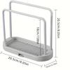 Space-Saving White Plastic Kitchen Sink Organizer - Multi-Functional Towel and Sponge Holder with Drainage Rack, Suitable for Stalls and Home Use