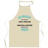 Kitchen Apron - Planetee «A Formidable Mechanic» - Durable Cotton - Long-lasting Print France - Adjustable Ties