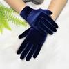 Banquet Gloves Vintage Decorative High Elasticity Windproof Wear-resistant Keep Warm Breathable Women Short Opera Flannelette Gloves for Outdoor