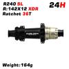 GOLDIX 240sl Road Hub Ccentral Locking Disc 24 Hole New Ratchet 60T Straight Hub Gravel Bicycle for Shimano11 Speed SRAM