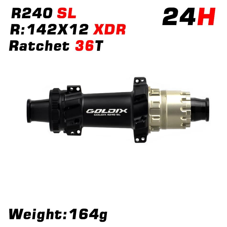 GOLDIX 240sl Road Hub Ccentral Locking Disc 24 Hole New Ratchet 60T Straight Hub Gravel Bicycle for Shimano11 Speed SRAM