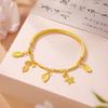 Five-Leaf Star Ancient Method Ruyi Bangle - Golden Heirloom of Blessings Bracelet