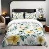 Quilt Cover 3D Printing Floral Small Fresh Three-Piece Set Four-Season Universal Quilt Cover Pillowcase Quilt Cover Bedding