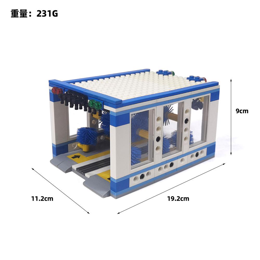 

Non-Toxic Compatible With Small Particle Building Blocks Moc Car Wash Automatic Car Wash Machine Decoration Urban Street View Series Diy T