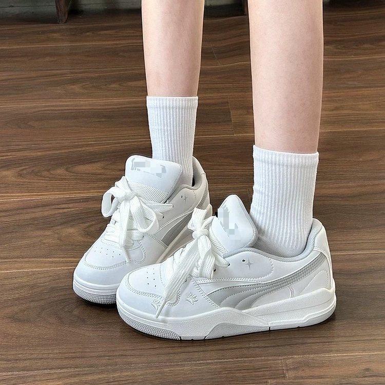 Hong Kong style sports and leisure board shoes student child spring new original platform bread shoes