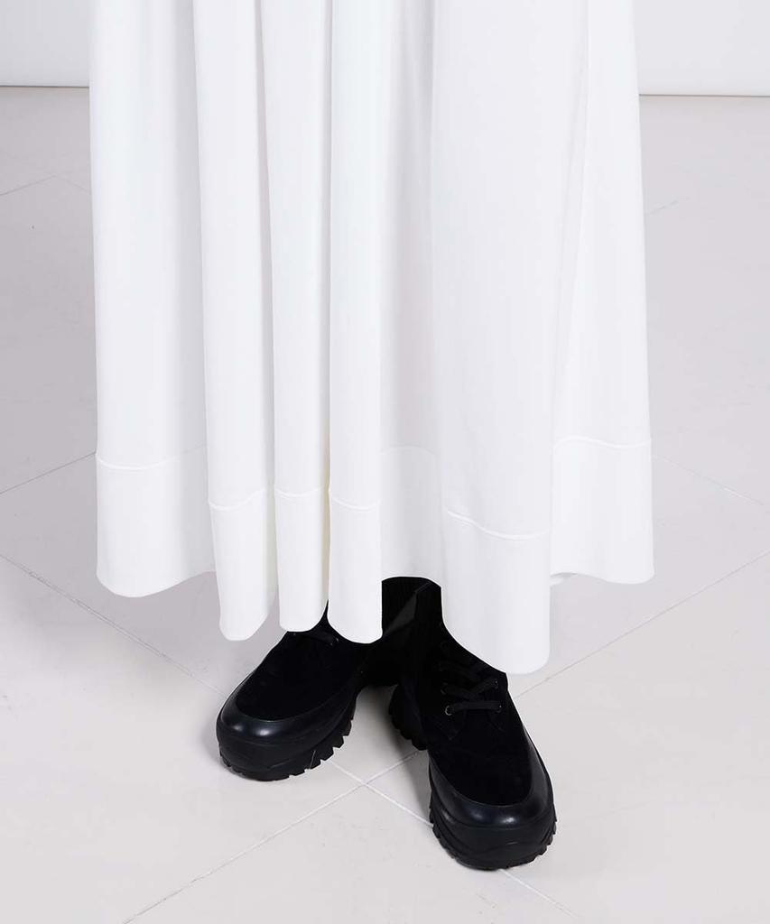 Standard Waist Gathered Long Dress [Double Clothing] [ESSENTIAL]