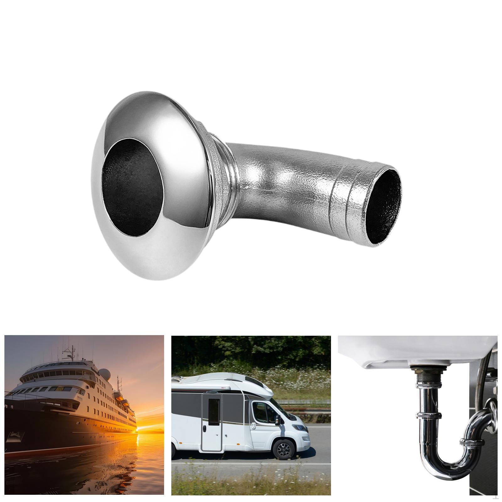 

Boat Deck Drain RV Elbow Outlet Practical Replacement Sturdy Lightweight Tool Marine Plumbing