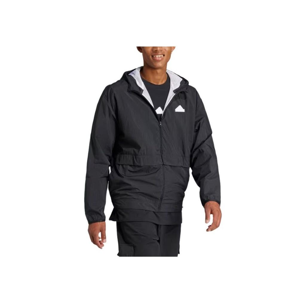 adidas City Escape Full-Zip Hoodie Black Men Streetwear IR5192