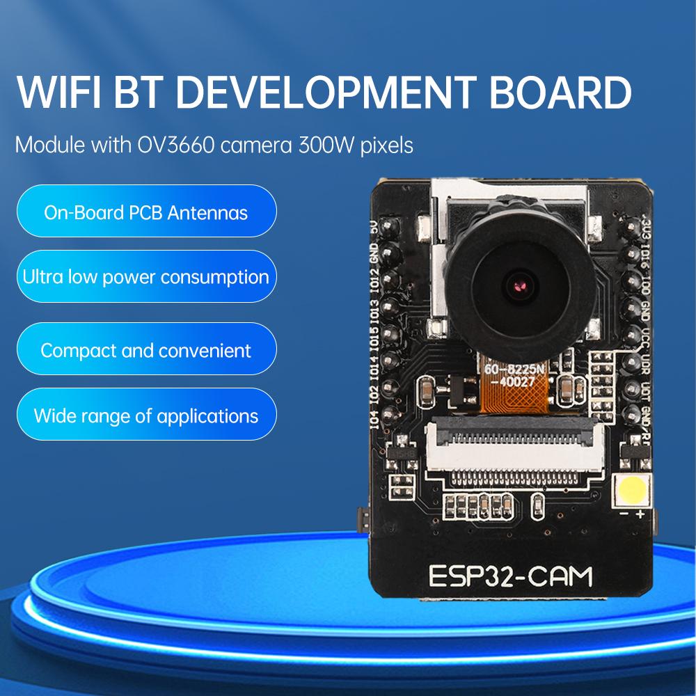 ESP32-CAM WIFI BT Development Board Bluetooth 2.0MP ESP32-S Module with OV2640 Camera MICRO USB to Serial Port