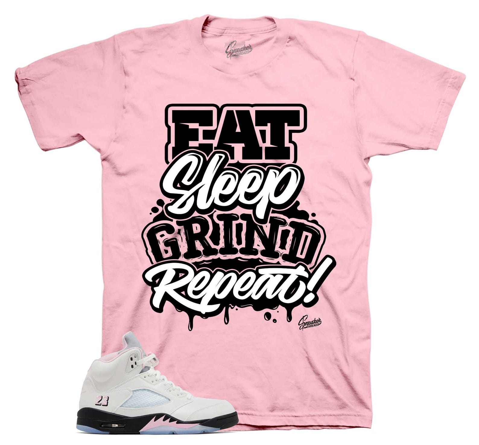 Shirt To Match Retro 5 Soft Pink AJ5 - Daily Routine Sneaker Tees S