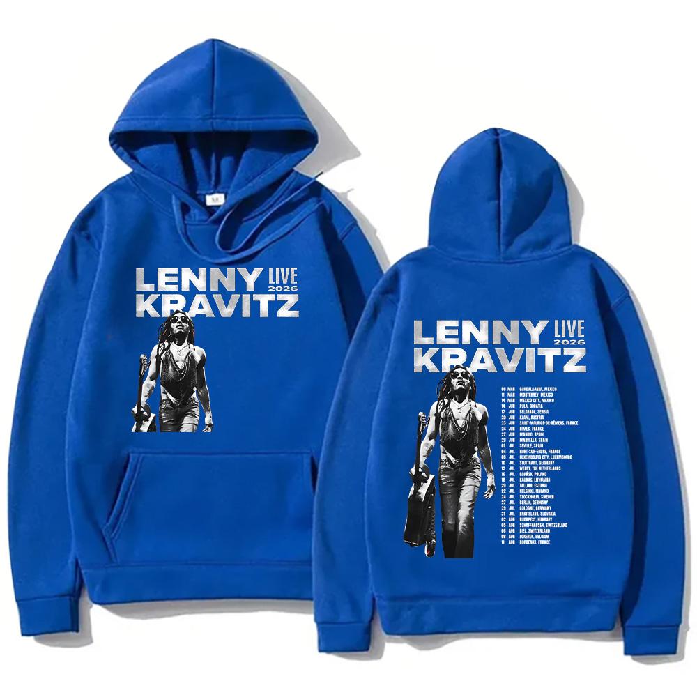 Lenny Kravitz Live 2026 Grafik Streetwear Herren High Street Sweatshirt Mode Damen Langarmtops Punk Musik Kleidung Pullover
