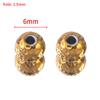20PCS Stainless Steel Gold Plated Round Oval Dots Texture Small Spacer Beads for Needlework DIY Bracelet Jewelry Making Craft