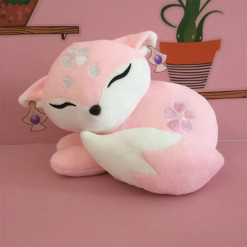 Animation Impact Yae Miko Pink Fox Outfit Soft Figure 20Cm Gaming Beast Lovely Cuddly Filled Headrest Present