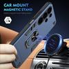 Magnetic Metal Ring Phone Case For Samsung S26 Ultra S25 Plus S24 S23 A36 A56 A17 A07 Silicone Lens Protector Shockproof Cover