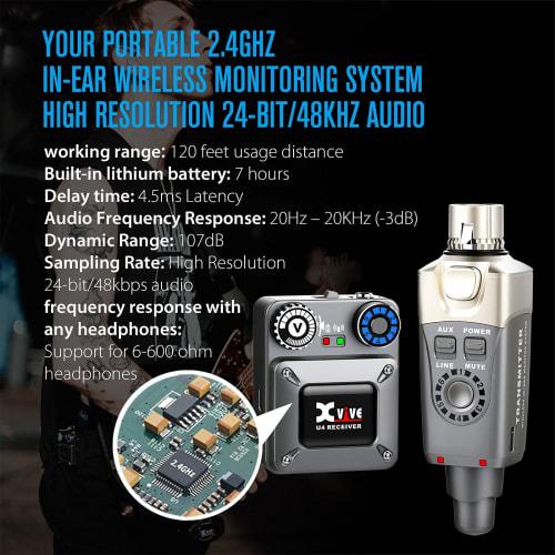 XVIVE U4 In-Ear Monitor Wireless System (Receiver and Transmitter Set) XV-U4