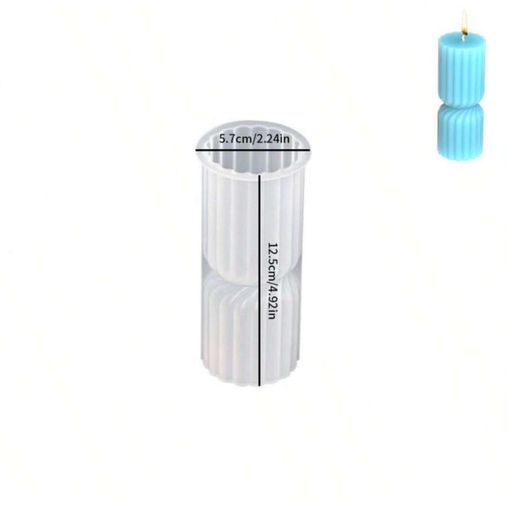 

3D Nordic Style Cylindrical Candle Silicone Mold Aromath Candles Making DIY Plaster Resin Craft Casting Molds Home Table Decor
