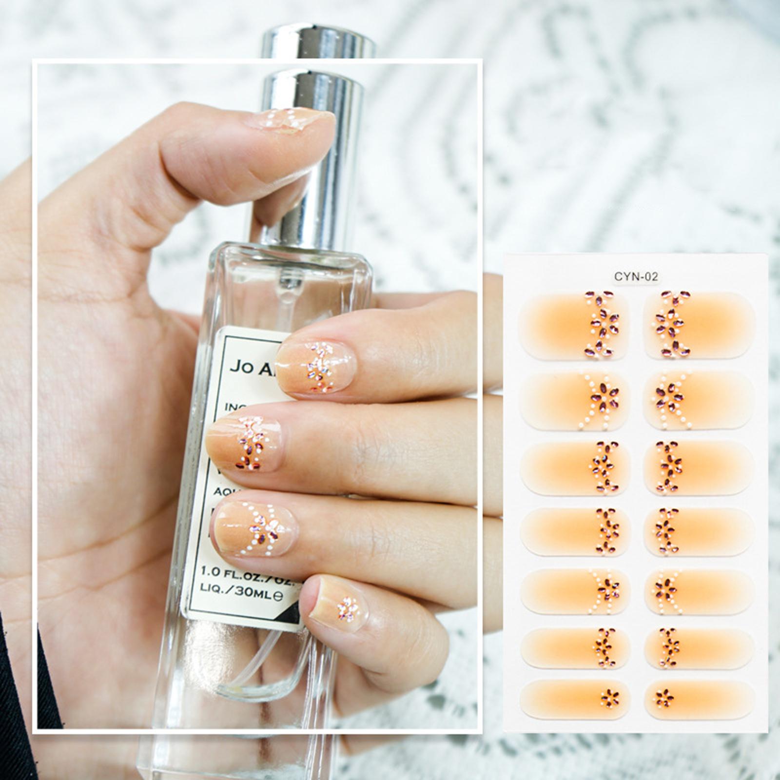 

Блестящие/цветочные наклейки для нейл-арта 14 советов по обертыванию ногтей Сделай сам наклейки для ногтей Женские украшения для нейл-арта Инструмент для маникюра CYN02