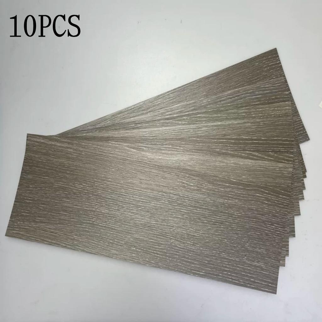 10PCS 40cmx15cm Plank Flooring PVC Self-Adhesive Flooring DIY Installation for Bathroom Kitchen Indoor Area Residential