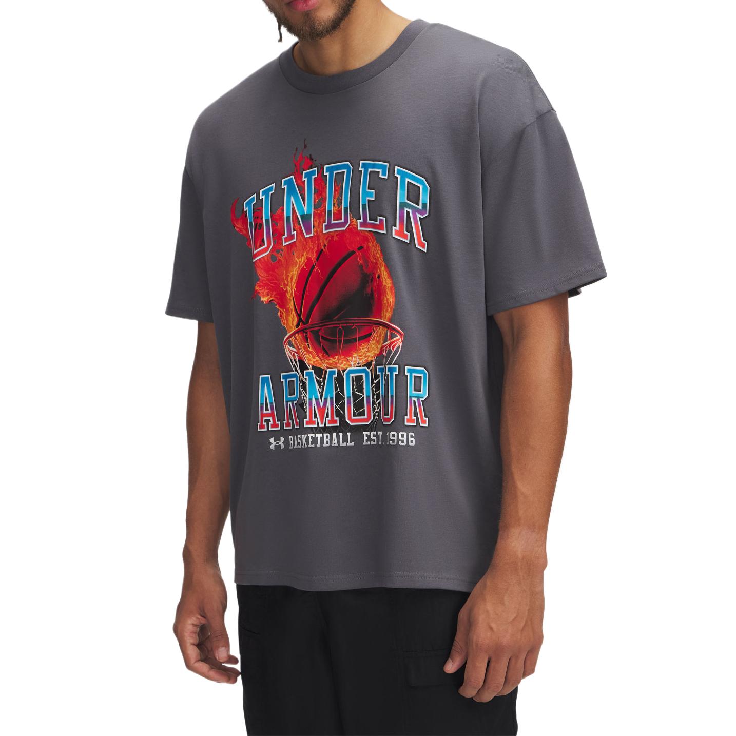 Under Armour Hoops T Shirt Men s Gray 1390192-025 3XL(2XO)