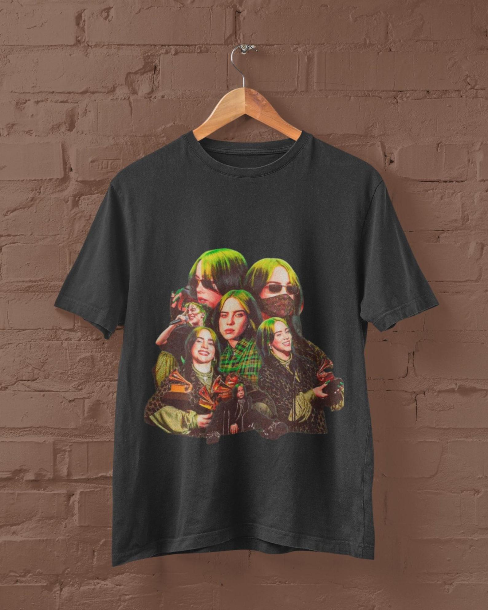 

Billie Eilish Retro Rap Tshirt Billie Einish Hip Hop Tshirt Billie Eirish Merch Music Enthusiast Gift Mens Street Wear Y2K S