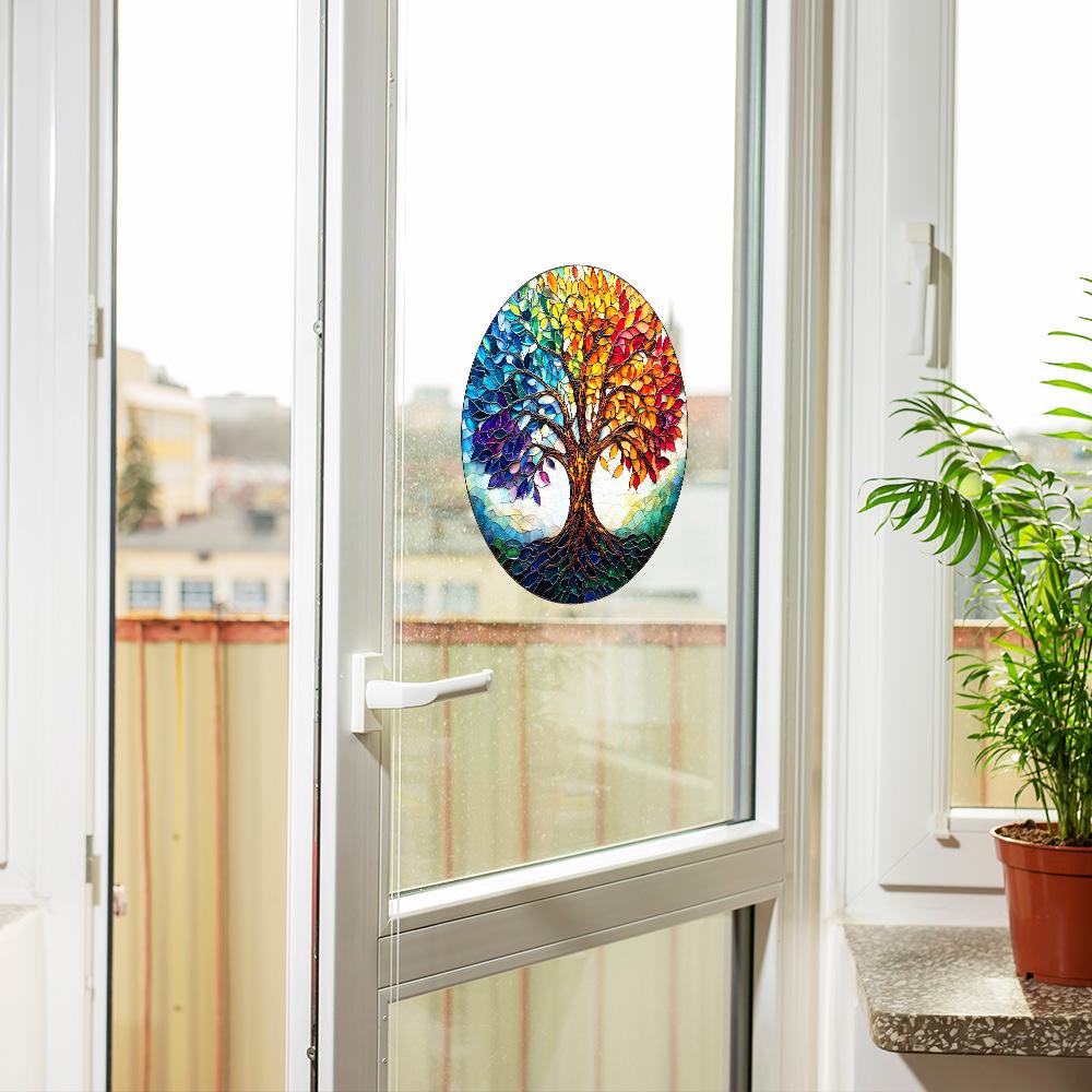 Creative Life Tree Balcony Glass Window Home Beautification Decoration Static Window Stickers