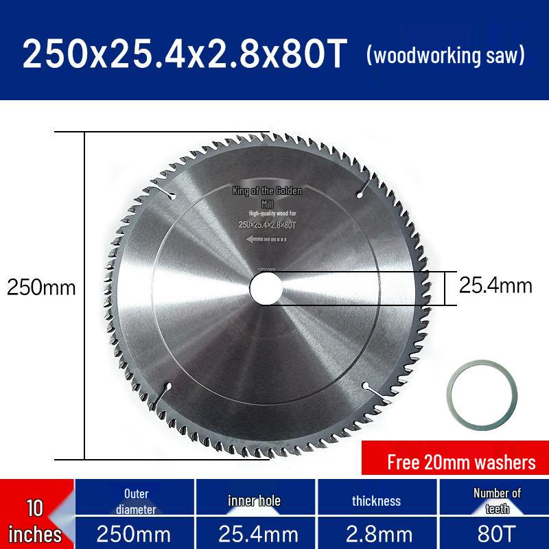 10-Inch Wood and Marble Diamond Saw Blade for Circular Saws