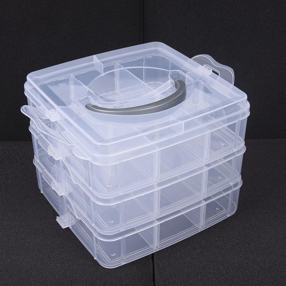 Scatola Contenitore Trasparente in Plastica per Perline da Gioielleria per Artigiani e Organizzatori