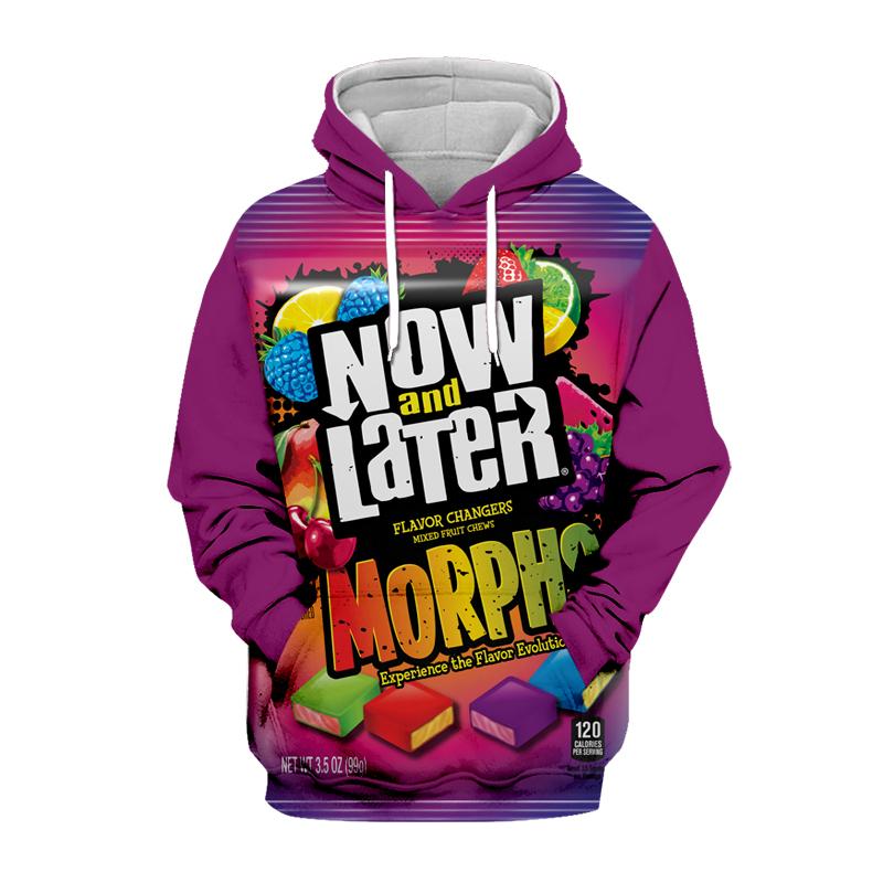 Newest candy Snack bag chocolate sauce 3D Hoodies food Harajuku Men Women Long Sleeve PulloVer Hooded Sweatshirt Casual Brand-3