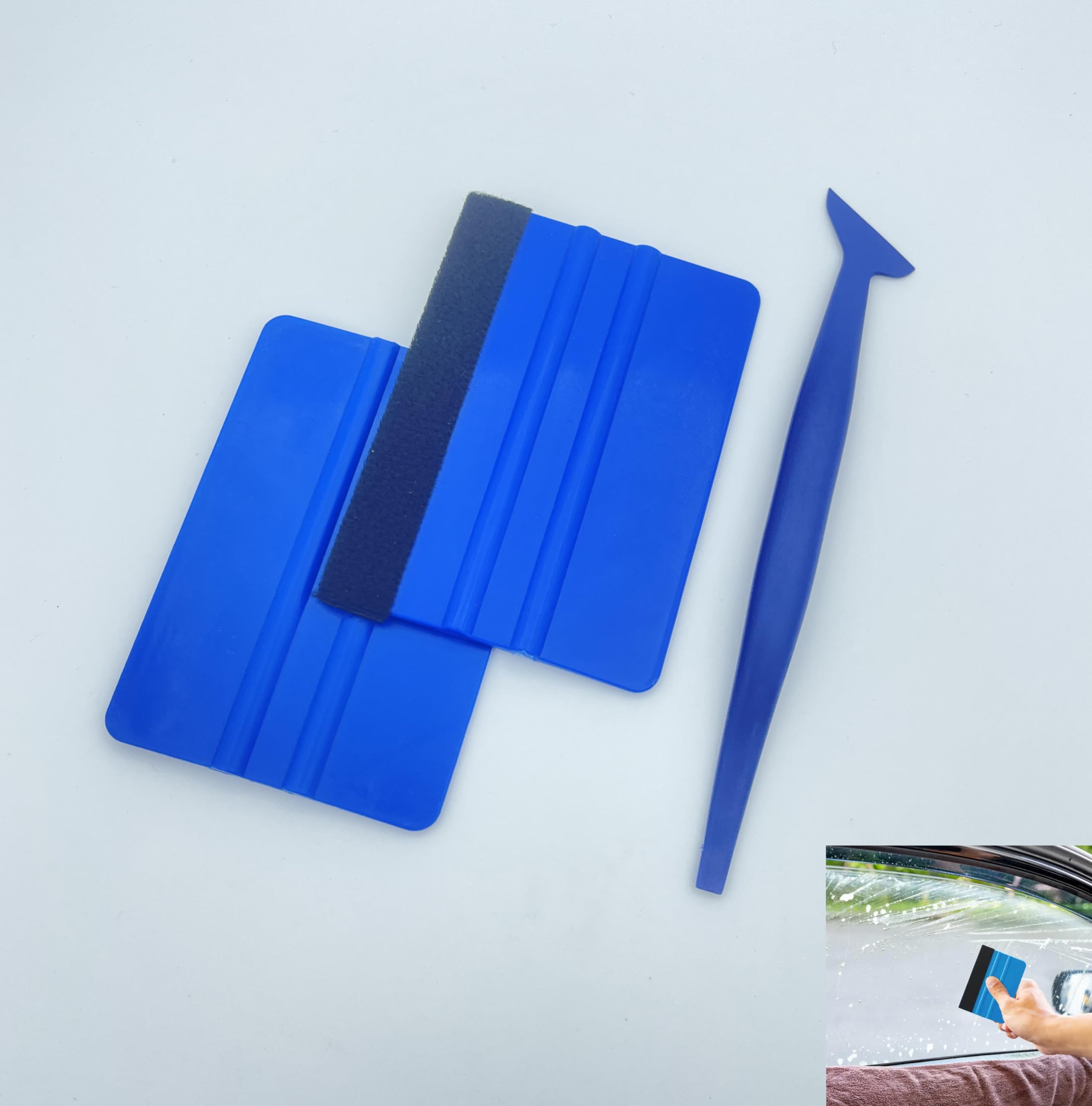 

[Ideal for Protection Film Construction] Car Wrap Tool Set: Scraper, Squeegee, with Felt , Let s send