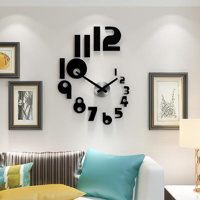 3D DIY Wall Clock Art Acrylic Silent Gift Unique Elegant Decoration Stickers for Hotel