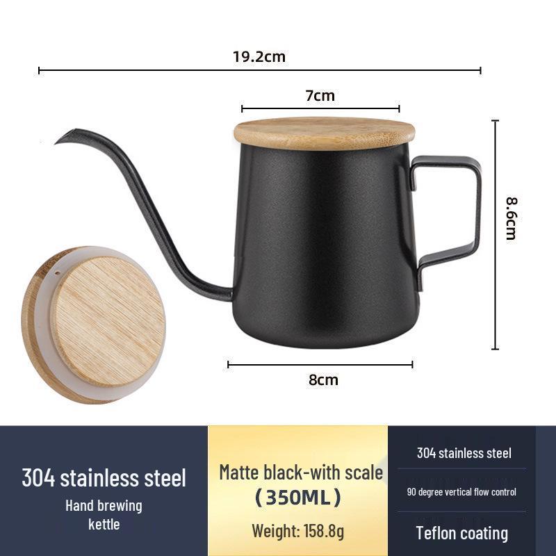 304 Stainless Steel Coffee Hand Brewer with Hanging Ear and Long Spout.