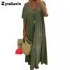 Frühling/Sommer Wunsch Neues Modell V-Ausschnitt Asymmetrisch Lang Maxikleid