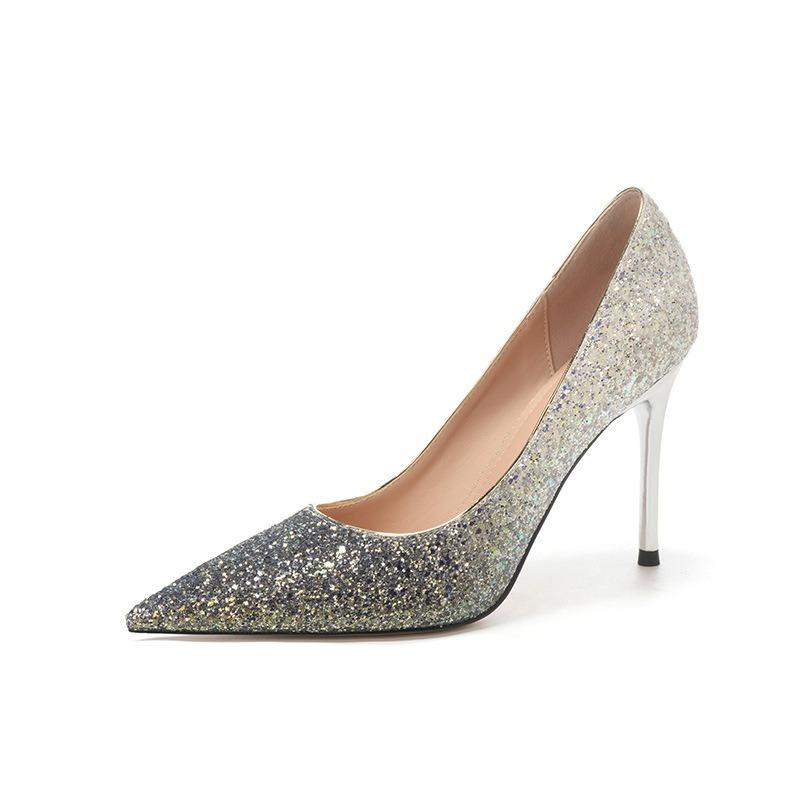 Летние высокие каблуки с градиентом — фото 6