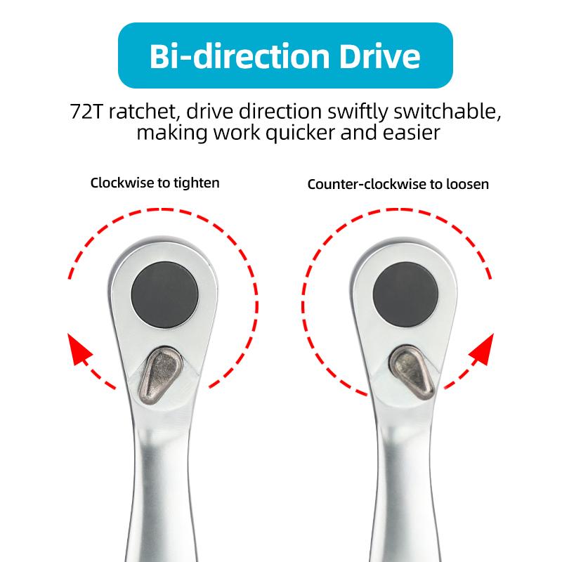 Bicycle Mini Socket Ratchet Wrench 72-tooth Double Ended Optional Screwdriver Hex Torque Spanner Car &Bike Quick Repair Tool