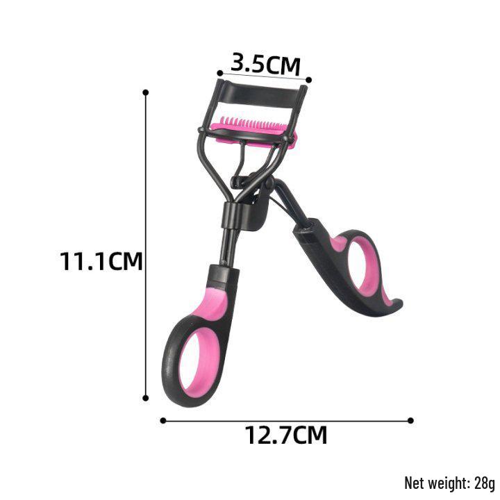 Sunflower Portable Eyelash Curler with Comb - Natural Curling & No Pinching, Beginner-Friendly, Wide Angle Clip.