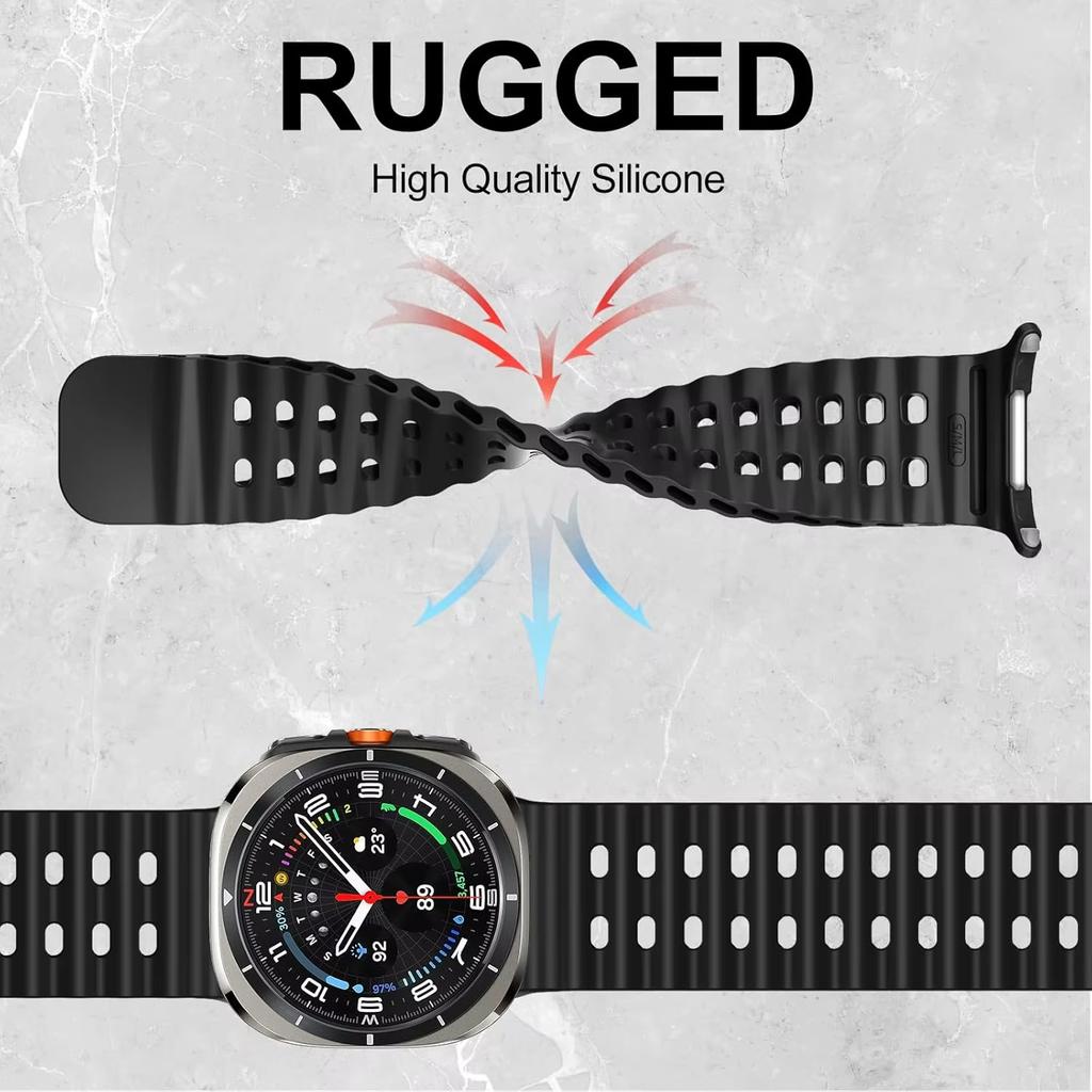 Silicone Watch Band for Samsung Galaxy Watch Ultra 47mm Soft Sports Correa Bracelet For Galaxy Ultra 47mm Watch Strap Men Women